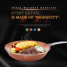 1 антипригарное pcs Skillet Медь поддон для сковороды Алюминий сплав Общая Применение для газа и Индукционная Плита жарки овощей удовлетворить