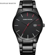 Hannah Martin Top Brand Business Men Male Luxury Watch Casual Full steel Calendar Wristwatches quartz watches relogio masculino Hannah Martin Top Brand Business Men Male Luxury Watch Casual Full steel Calendar Wristwatches quartz watches relogio masculino