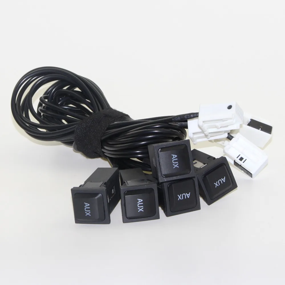 US $48 23 29% OFF|5PCS CAR Aux input adapter switch AND CABLE WRIE FOR GOLF MK6 JETTA MK5 RCD510 RNS510 5KD 035 724 A-in Car Switches & Relays from