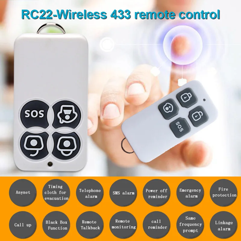 

Smart Wireless Remote Control Waterproof Portable Durable Anti-theft Accessory for Home Security XXM8