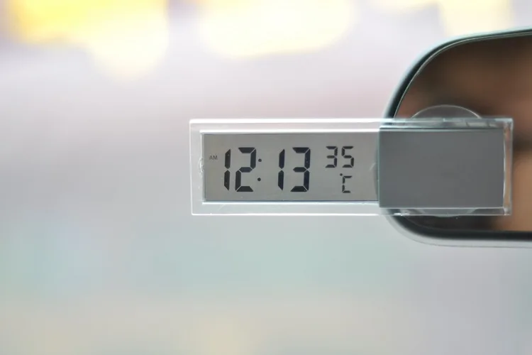 

Car electronic thermometer car Electronic clock 2in1 auto thermometer clock car clock car accessories