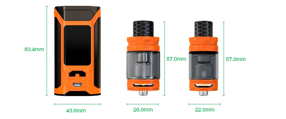 WISMEC SINUOUS RAVAGE230 200W TC Kit with GNOME King