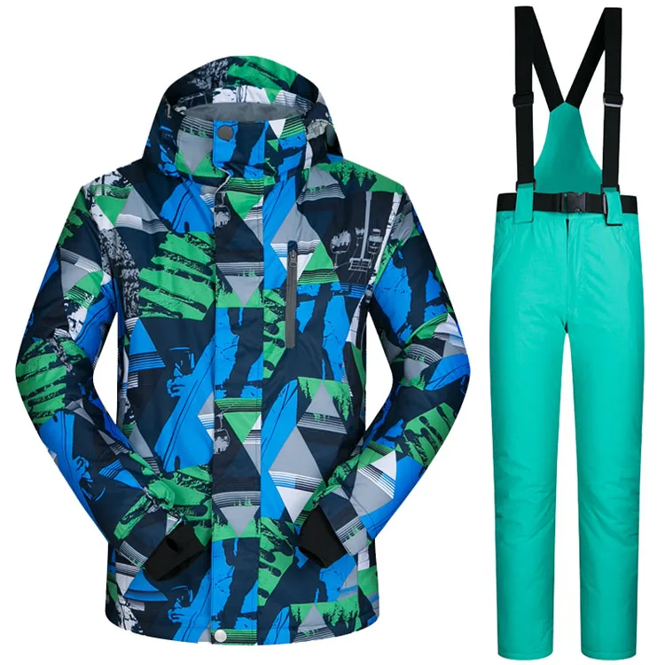 Новая водонепроницаемая ветрозащитная термо одежда для катания на лыжах брендовый Зимний лыжный костюм мужская куртка для сноуборда брюки - Цвет: color5