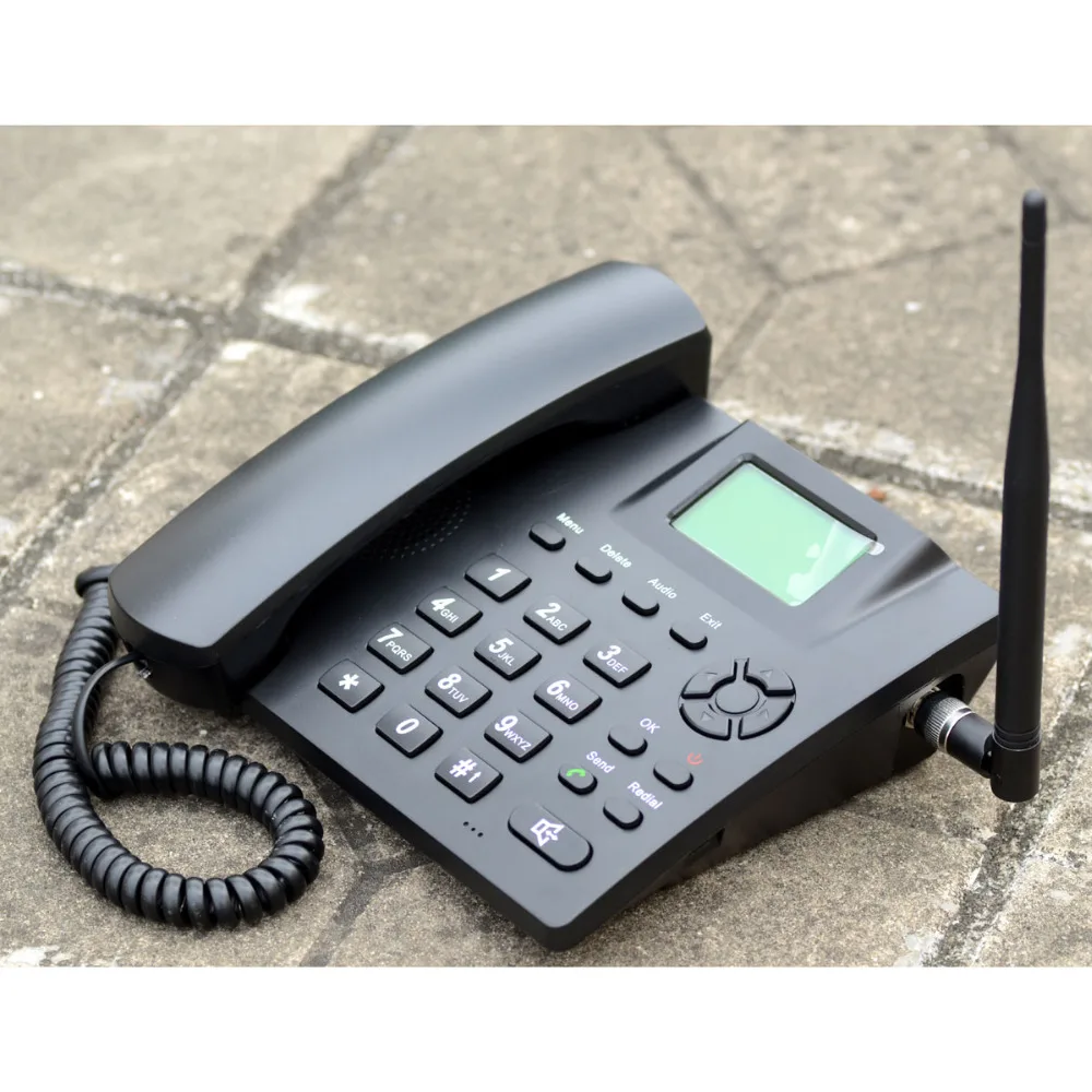 GSM 850/900/1800/1900 MHZ Fixed wireless Phone Screen lockable, support