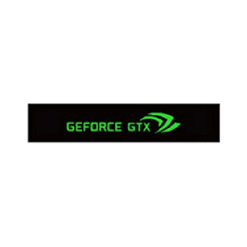 Новейший светодиодный светильник для видеокарты GEFORCE GTX MSI AMD, декоративная табличка с люминесцентной картой, декоративная табличка, персональный светильник - Цвет: Черный