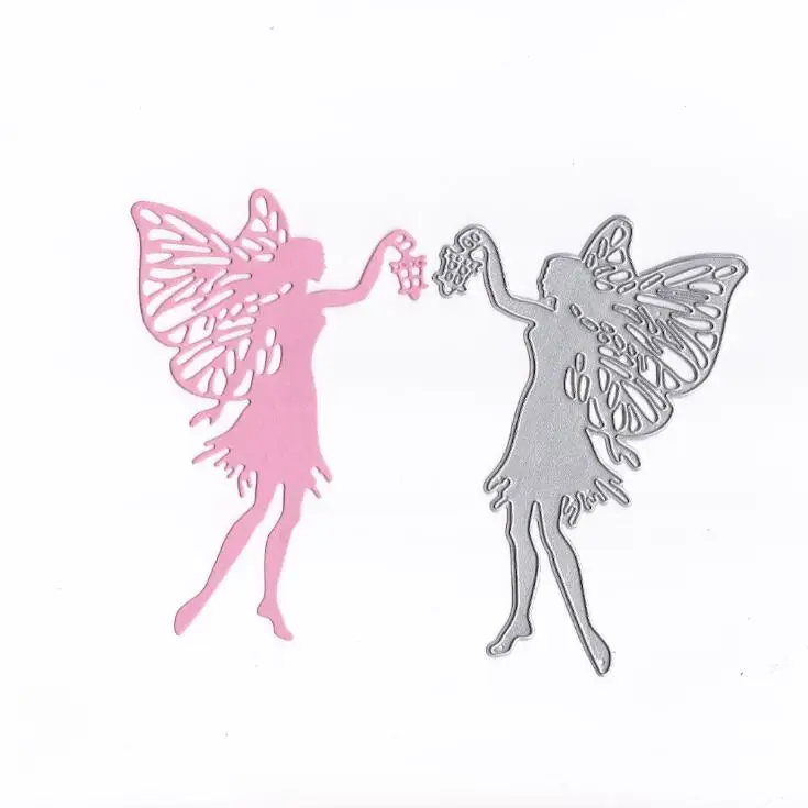 

Butterfly Fairy Angle Wing Girl Metal Cutting Dies Stencils Scrapbooking DIY Photo Album Decorative Embossing Template Stencil