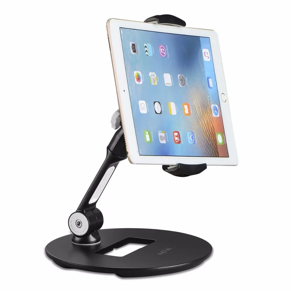 Suptek Tablet Cell Phone Stand Folding Swivel Desk Mount Holder fits 4