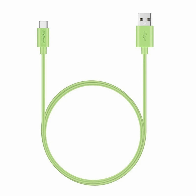 MaGeek usb type-C кабель 0,3 м 1 м 1,8 м 3,0 м Быстрая Зарядка Кабели для мобильных телефонов USB-C 2,0 кабель для samsung S8, huawei P9, Xiaomi - Цвет: Зеленый