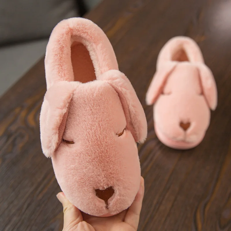 

Women Warm Slippers Lovely Cartoon Dog Home Floor Soft Stripe Slippers Winter Spring Female Casual Shoes Flats