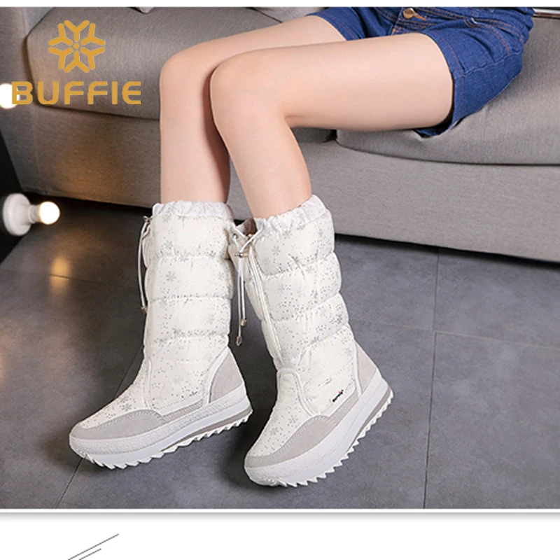 Buffie winter hot selling female women boots four colour white black grey and navy botas hot selling china brand winter boots Buffie winter hot selling female women boots four colour white black grey and navy botas hot selling china brand winter boots