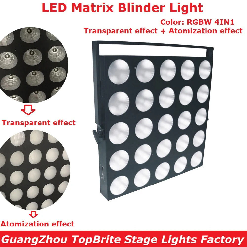1 Unit Dj Lighting 25X10W RGBW Quad Color LED Matrix Blinder Lights High Power 200W Wall Washer Disco Party | Освещение