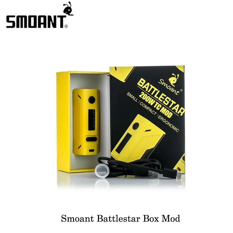 

NEW Original Smoant Battlestar TC 200W Box MOD Spring loaded 510 pins/SS connector 25mm for Electronic Cigarettes Vaporizer Tank