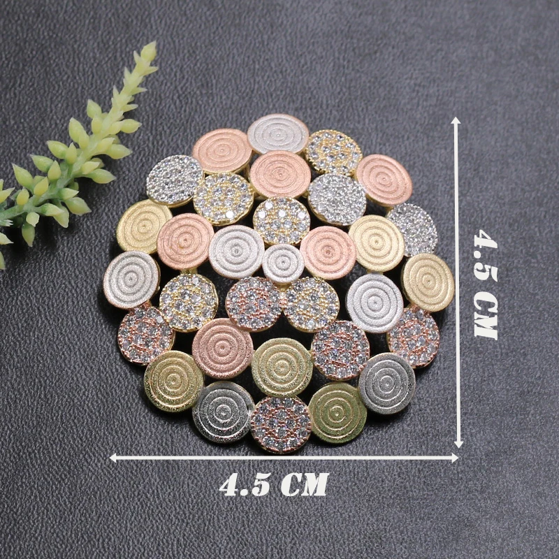 

Lanyika Fashion Jewelry Distinctive Gyrate Round Micro Paved Sandblast Brooch Pendant Dual Use for Engagement Luxury Bridal Gift