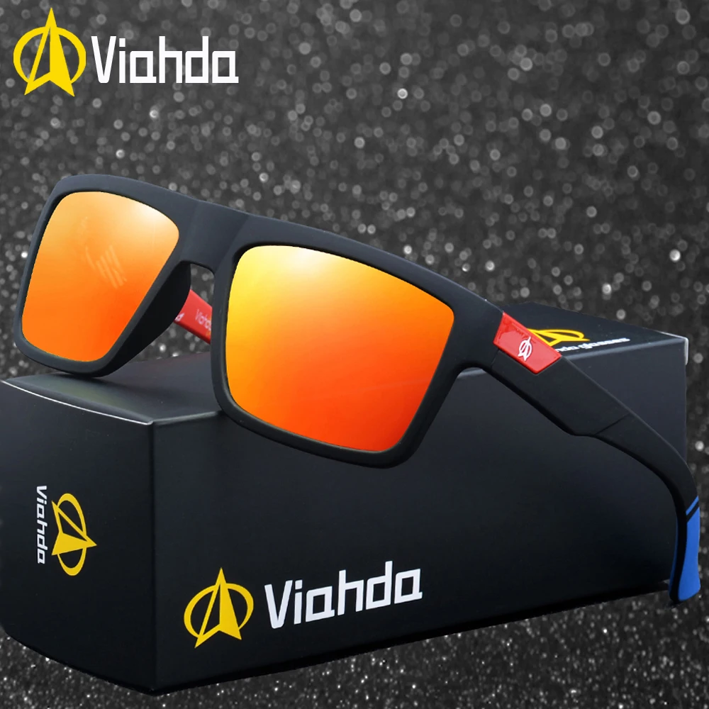 

VIAHDA 2019 Sport Sunglasses Polarized For Men Sun Glasses Goggle Driving Personality Color Mirror Luxury Brand Designer UV400