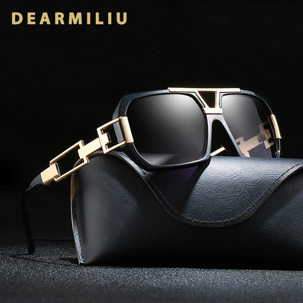 DEARMILIU, женские поляризованные солнцезащитные очки, для девушек, для вождения, золотые, негабаритные, квадратные, солнцезащитные очки, UV400, Gafas De Sol, оттенки для женщин
