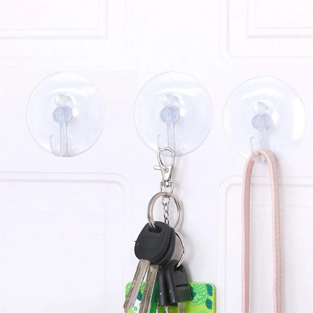 

20Pcs wall hanger hooks traceless reuseable Transparent Suction Cup Wall Hooks Kitchen Bathroom q90309