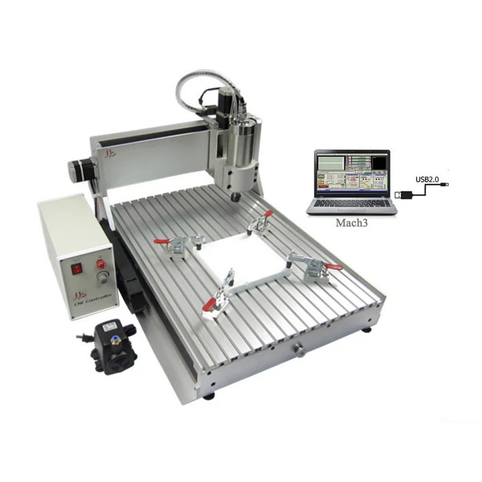 ЧПУ деревообрабатывающий станок 3 оси гравировальный станок 6040 2.2KW шпиндель водяного охлаждения