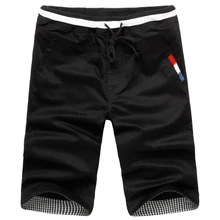 YASUGUOJI Высокое качество новое летнее платье "пляжные шорты мужские модная одноцветная Мужская Шорты эластичная кулиска на талии мужские шорты Карго