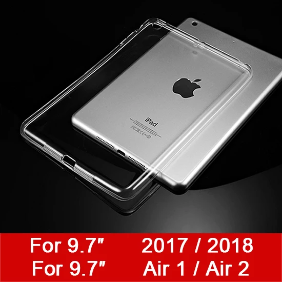 Кожа Smart Cover чехол для Apple iPad Air 2 колесика с камерой низкого давления х 1 5 6 iPad mini 1 2 3 iPad 9,7 5th 6th поколения 360 градусов вращающийся - Цвет: Transparent 9.7inch