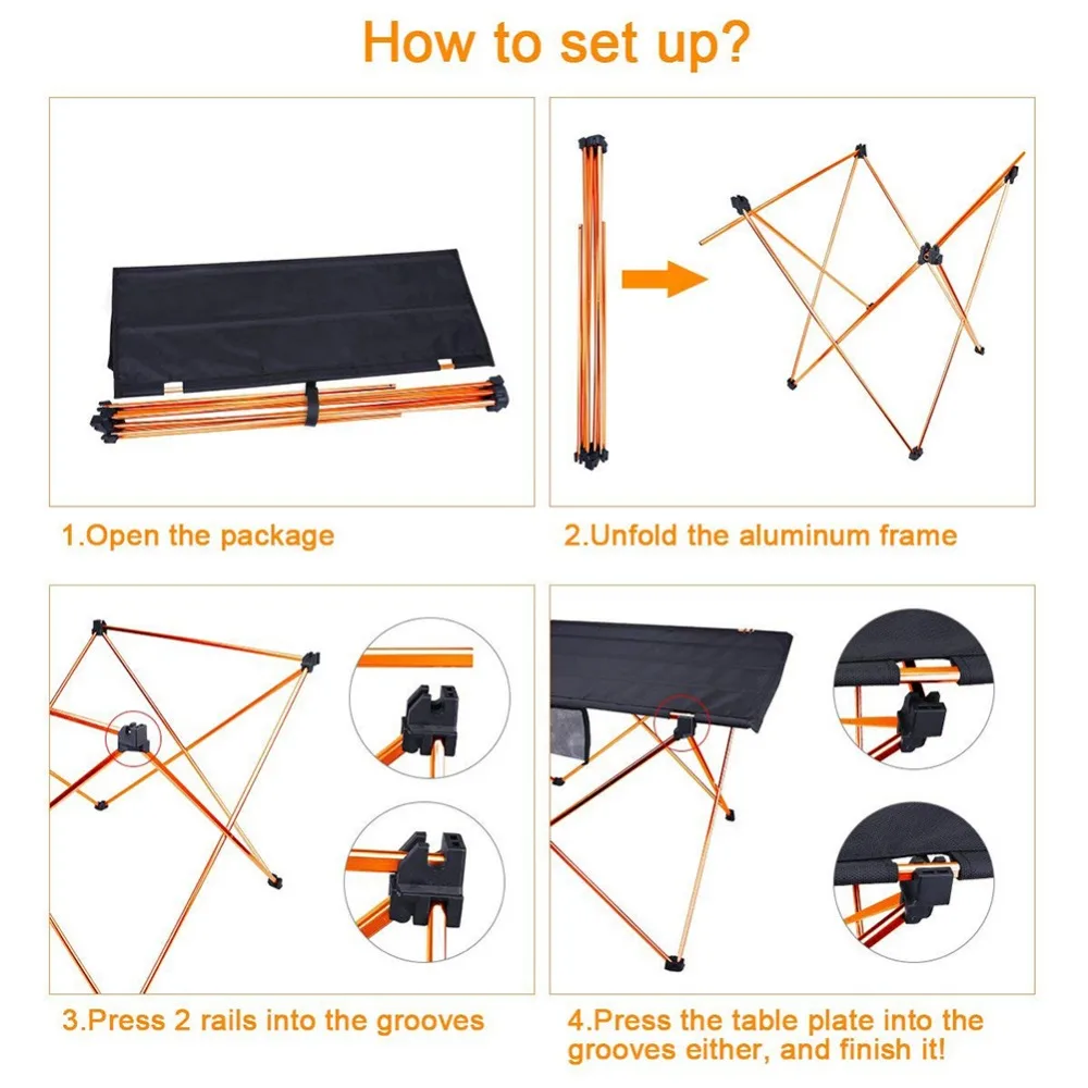 Кемпинг открытый стол садовые столы с мешочком алюминиевый сплав стол для пикника Ткань Оксфорд ультра-светильник прочный складной стол