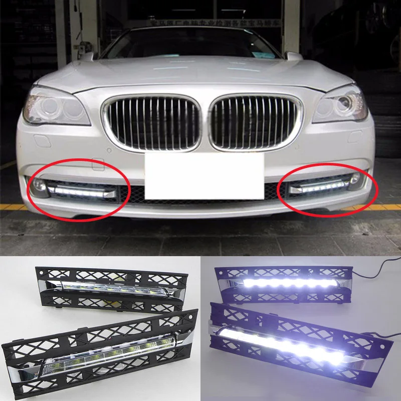 

2PCs / set LED Daytime Running Lights DRL Fog For BMW 7 Series F01 F02 730i/740i/750i/760i 2009-2013 Quality Assured Wholesale