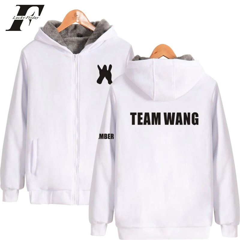 

2018 Kpop GOT7 Jackson Moleton Idols K-pop Zipper oversized Hoodies sweatshirts Men/women Tracksuit Winter Team Wang Tracksuit