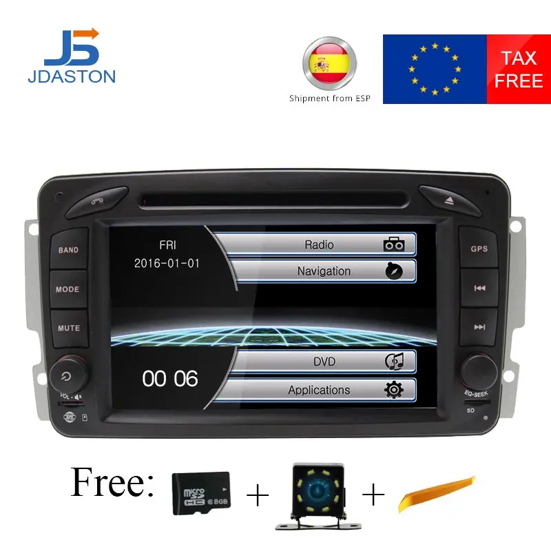 JDASTON HD 1080P 2 Din автомобильное радио для Mercedes Benz CLK W209 W203 W168 W208 W463 W170 Vaneo Viano Vito