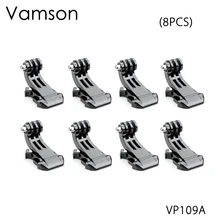 Vamson для Gopro аксессуары 8 шт. J крюк крепление Пряжка Вертикальный адаптер для GoPro Hero 5 4 3+ для SJCAM для Yi камеры VP109A