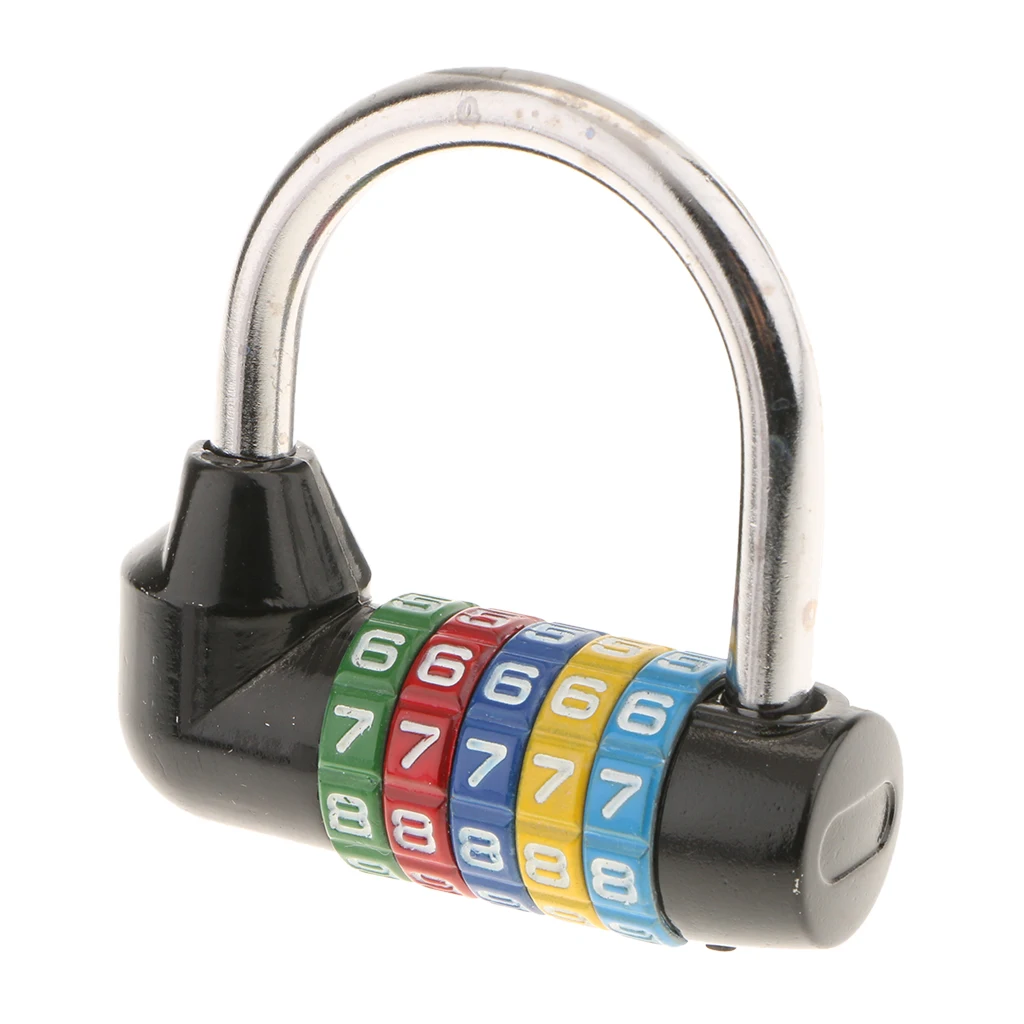 Zinc Alloy 5 Dial Digit Combination Padlock Travel Number Code Password Lock