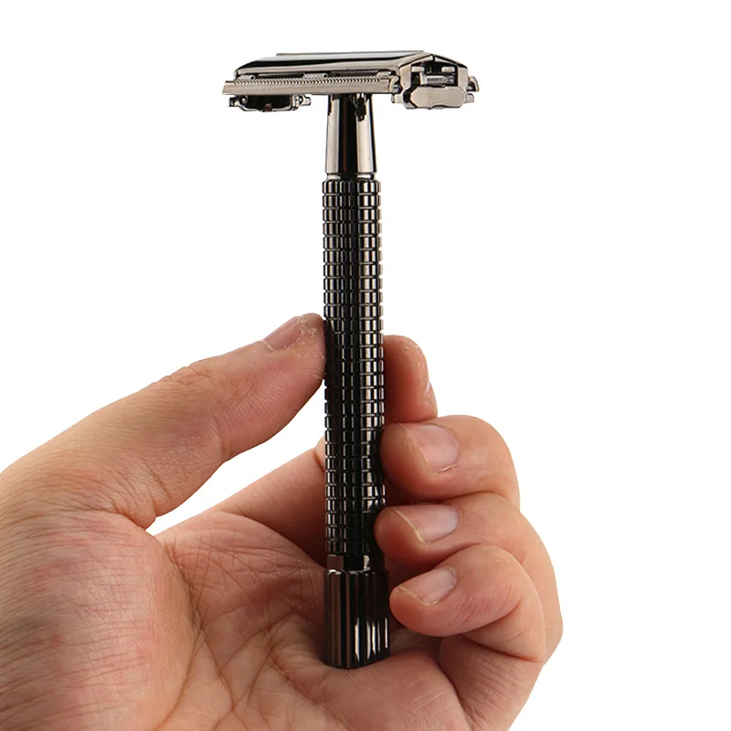 HAWARD Razor Butterfly Safety Razor Men s Manual Shaver 10 Double Edge Blades Classic Shaving Razor 1 HAWARD Razor Butterfly Safety Razor Men s Manual Shaver 10 Double Edge Blades Classic Shaving Razor 2