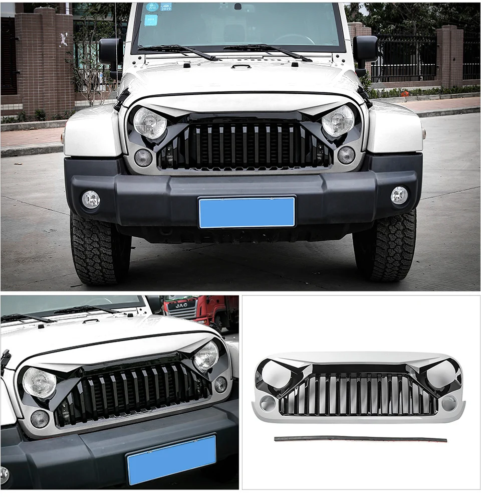 BAWA гоночные грили для Jeep Wrangler JK 2007- передняя решетка аксессуары для гриля для Jeep Wrangler JK автомобильные внешние аксессуары