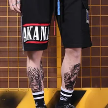 Высокая уличная панк хип хоп молодых мужчин и женщин боковая молния шорты