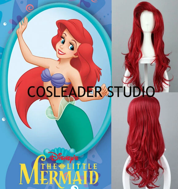 品質厚い約400 グラム を リトル マーメイドプリンセスアリエル かつら田中理恵コス プレ合成ロング波状レッド アニメ髪かつら Ariel Wig Hair Wigsquality Wig Aliexpress