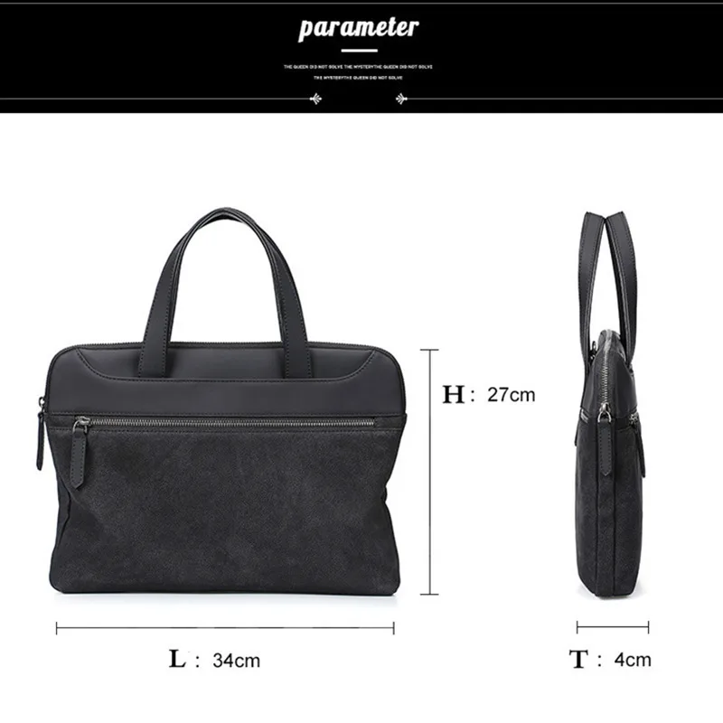 lower price  2019 Top Grade Leather Men's Laptop Briefcase Luxury Handbags for Macbook Pro 13 Inch Men Messenger