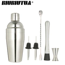 BIUBIUTUA Нержавеющая сталь шейкер для смешивания коктейля вино мартини Бостон-Шейкер для бармен пить Барные инструменты 550 мл/750 мл
