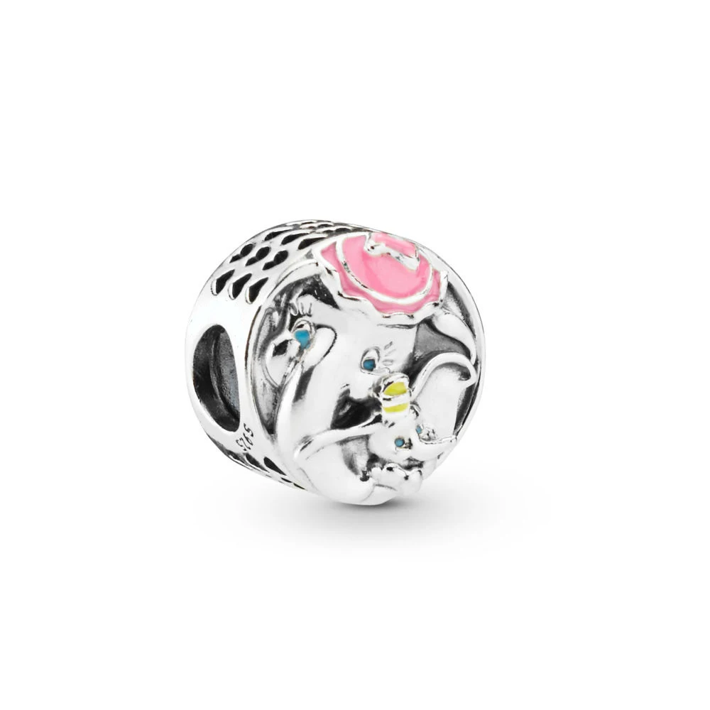 

2019 Spring Authentic 925 Sterling Silver Bead Dumbo and Mrs. Jumbo Charm Fit Original Women Pandora Bangle Bracelet Diy Jewelry