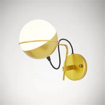 

Nordic Simple Modern Wall Sconce Iron Glass Ball E27 LED Wall Light Fixtures For Bedside Wall Lamp Home Indoor Lighting