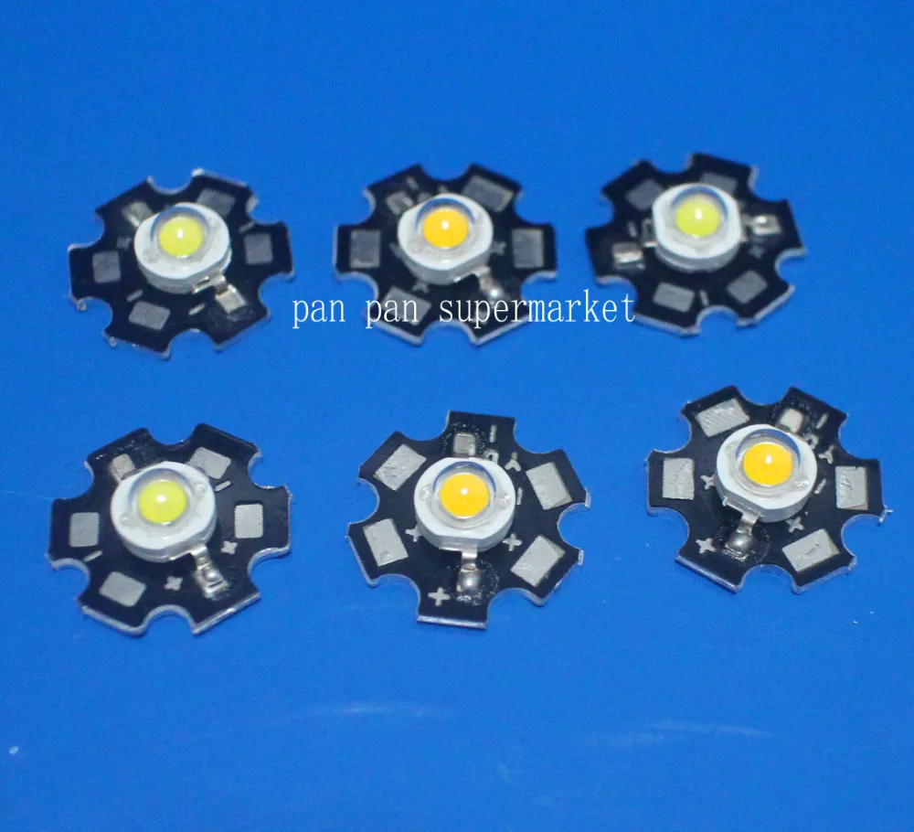 

10Pcs 3W High Power Chip white warm white light Bead Emitter LED Bulb Diodes Lamp Beads with 20mm Star PCB Platine Heatsink