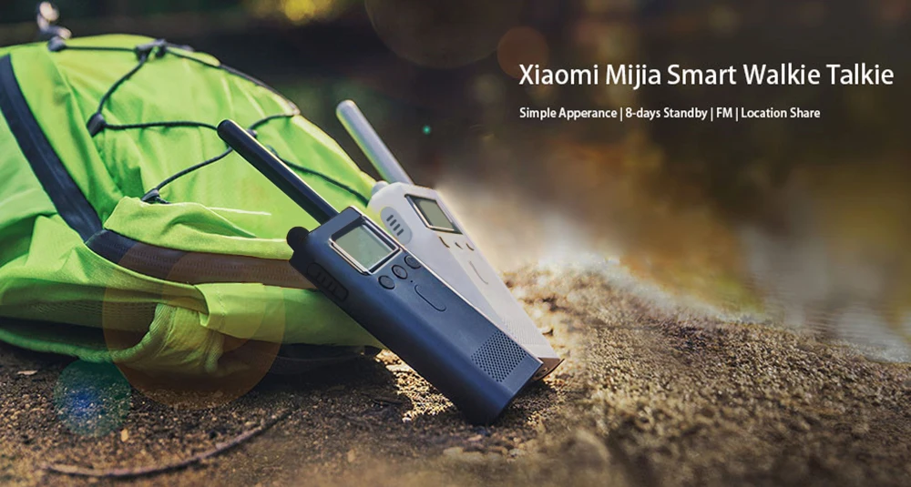 Xiaomi Mijia Smart Walkie Talkie с fm-радио динамиком в режиме ожидания смартфон приложение расположение поделиться быстро команда Talk оптовые продажи