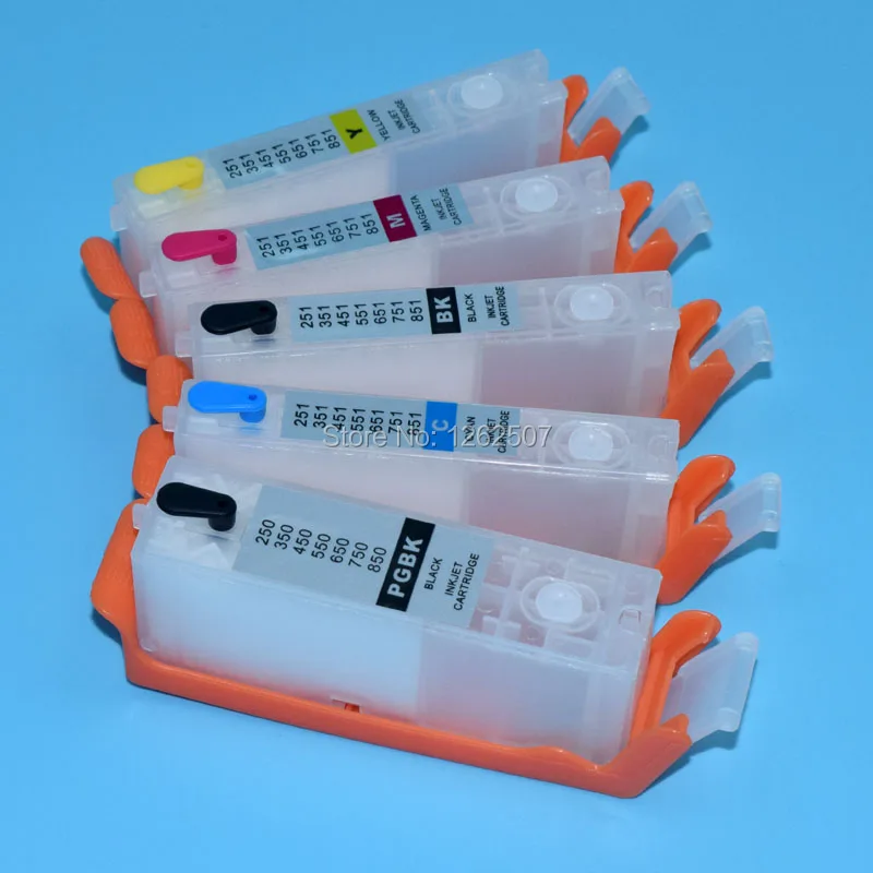 Cartucho recargable PGI150 CLI151 para impresora Canon PIXMA MG5510 IX6810,  chips de reinicio automático, 5 colores X 5 Juegos por lote|refillable  cartridges|refillable printer cartridgesprinter cartridges - AliExpress