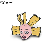 Flyingbee Cynthia Funny Enamel Pin Cartoon Brooch Clothes Pins Badges for Denim Blouse Charm Tie Pins Jewelry Accessories X0153