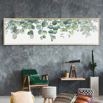 

Nordic Modern botanic green leaves print Poster Canvas Printings Wall Canvas Art Prints Wall Pictures for Living Room no frame