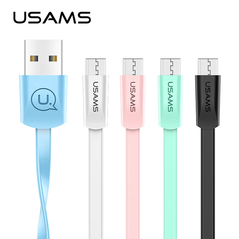 

USAMS Micro USB Cable 2A Fast Charge USB Data Cable for Samsung Xiaomi LG Tablet Android Microusb Mobile Phone USB Charging Cord