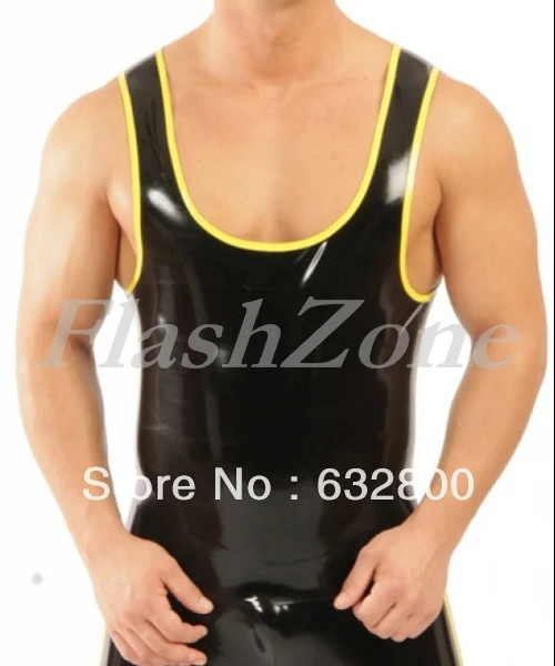 

Men latex vest 100% hand made clothings