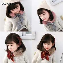 Лаурасу дети весна зима искусственный шерстяной шарф детский шарф для девочек