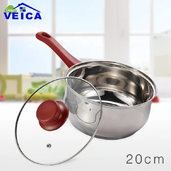 

20cm High Quality Stainless Steel Polishing Red Wine Handle Cookware Milk Soup Stock Pots