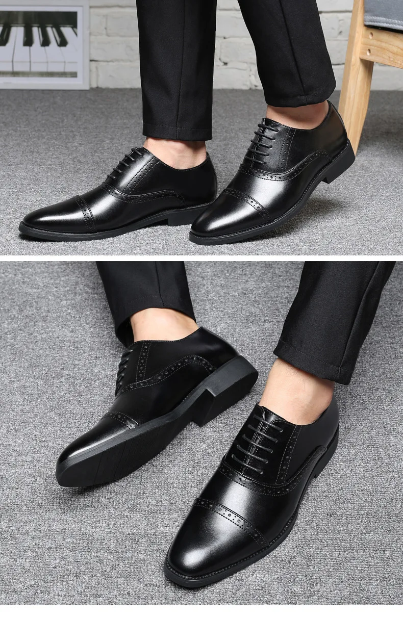 Новинка; мужские туфли-Броги из высококачественной натуральной кожи; деловая модельная обувь bullock на шнуровке; мужские оксфорды; Мужская официальная обувь; M354