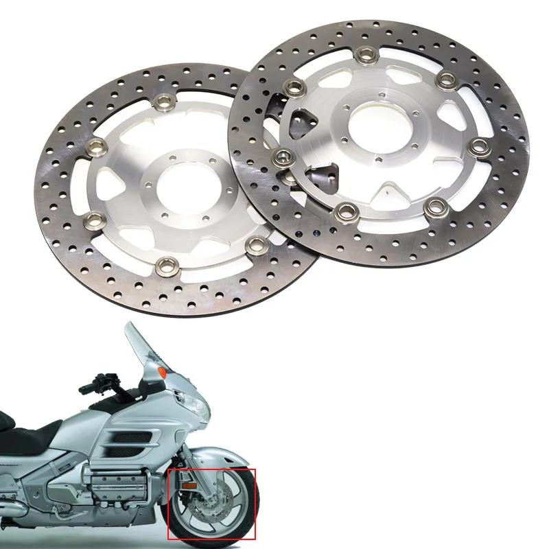 2pcs/set Motorcycle Motocross Front Brake Disc Rotors For Honda GL1800 GL 1800 2001 2012 02 03