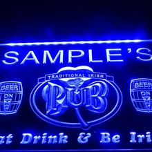 DZ002-для персонализированного названия ирландского паба барная вывеска пивной светодиодный неоновый свет знак