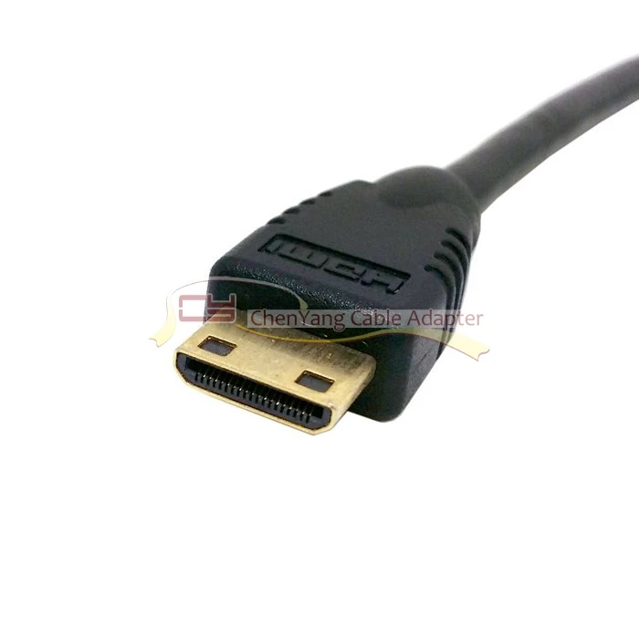 Cablecc CY Тип D Micro HDMI v1.4 разъем для Женский Тип C Mini HDMI Мужской конвертер Кабель-адаптер 10 см